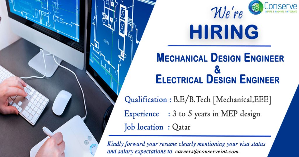 MEP DESIGN ENGINEER IN CONSERVE SOLUTION